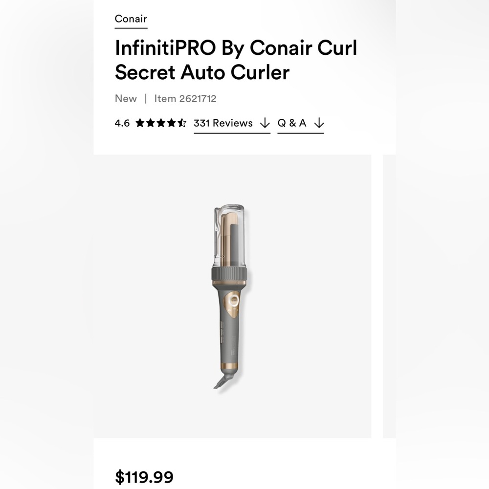InfinitiPRO By Conair Curl Secret Auto Curler